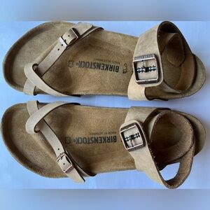 Birkenstock Yara Tobacco Brown Oiled Leather Sandal, Size US 11